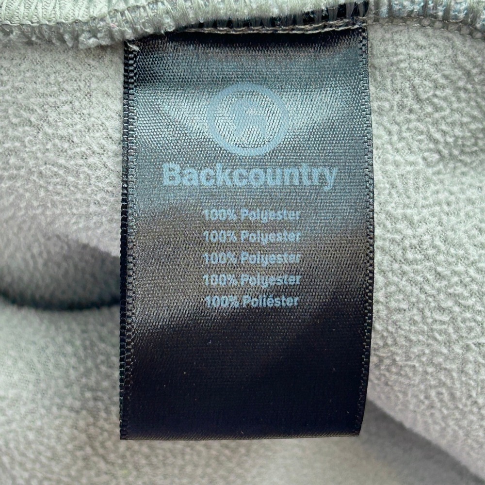 Backcountry Sherpa Fleece Quarter Zip Pullover Sage Gray Medium Gorpcore Cozy - Picture 8 of 8